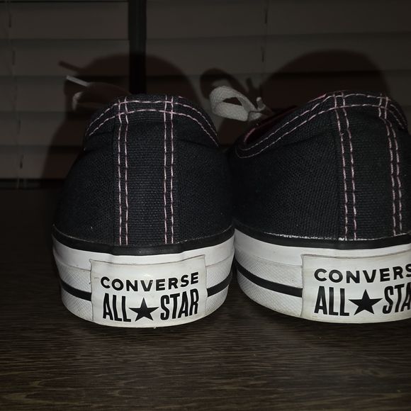 Converse Women's Sneakers in Black and Pink Plaid - Picture 7 of 7